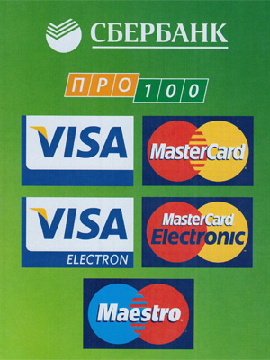 Visa, MasterCard, Maestro